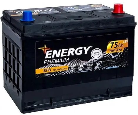 

Автомобильный аккумулятор Energy Premium EFB Asia R+ (75 А·ч)