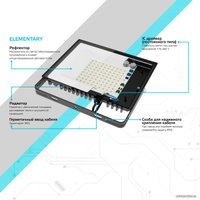 Уличный прожектор Gauss Elementary 200W 6500К 691511200