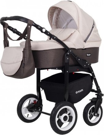 Универсальная коляска Bart-Plast Dream (2 в 1, 05 коричневый/бежевый)