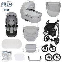 Универсальная коляска Pituso Nino (2 в 1, 3016/1 emerald mood/metalic emerald mood)