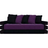Диван Лига диванов Венеция 27970 (микровельвет, фиолетовый/черный)