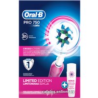 Электрическая зубная щетка Oral-B Pro 750 Cross Action D16.513.UX (розовый)