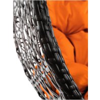 Подвесное кресло M-Group Для двоих Люкс 11510207 (коричневый ротанг/оранжевая подушка)