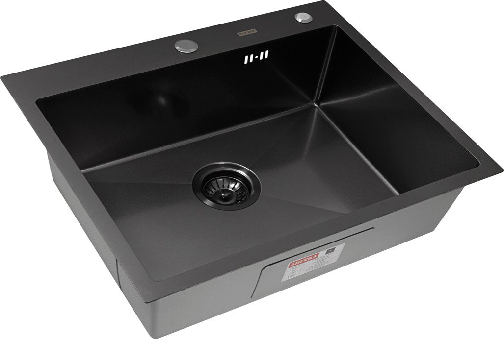 

Кухонная мойка ARFEKA Eco AR PVD Nano Decor Volcanic Rock 70x50 (черный)