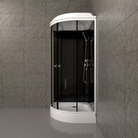 Душевая кабина Saniteco SNT-90 90х90 (черный/прозрачное стекло)