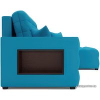 Угловой диван Мебель-АРС Мадрид правый (синий)