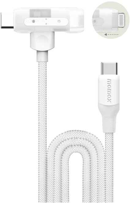 

Кабель Momax DL56W 1-Link Flow Duo USB Type-C - Lightning/USB Type-C (1.5 м, белый)