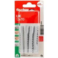 Дюбель универсальный Fischer UX 12X70 K NV 90866 (4 шт)