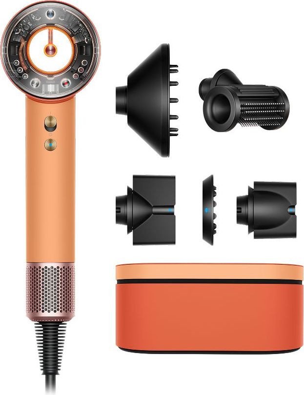 Фен Dyson HD16 Supersonic Nural Straight+Wavy (евровилка, керамический абрикосовый/топаз)