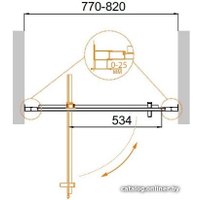 Душевая дверь Cezares Molveno-BA-1-80-C-Cr-IV