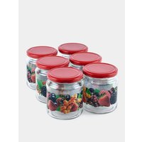 Набор контейнеров Promsiz Ягоды с крышкой Р22б.77.6.450/ДКЯ (450мл, 6шт)