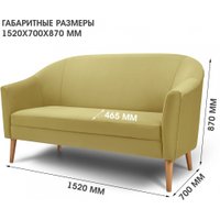 Диван Mio Tesoro Арти (Velutto 28/дерево натуральное)