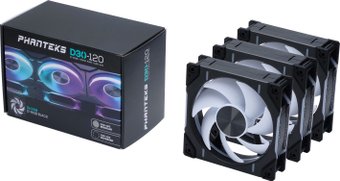 Комплект вентиляторов для корпуса Phanteks D30-120 D-RGB Regular Black Triple PH-F120D30_DRGB_PWM_BK01_3P