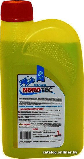 Антифриз NordTec Antifreeze-40 G12 желтый 1кг