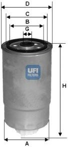 

Топливный фильтр UFI 24H2O00