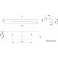 Ручка мебельная Boyard Ray RT109W.1/160/200