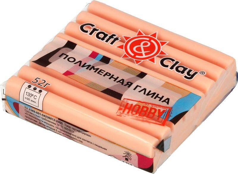 

Полимерная глина Craft&Clay полимерная глина CCH (52 г, 1034 персик)
