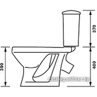 Унитаз напольный Оскольская керамика Суперкомпакт (серый)