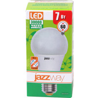 Светодиодная лампочка JAZZway PLED-ECO A60 E27 7 Вт 3000 К [PLED-ECO-А60 7w 3000К Е27]