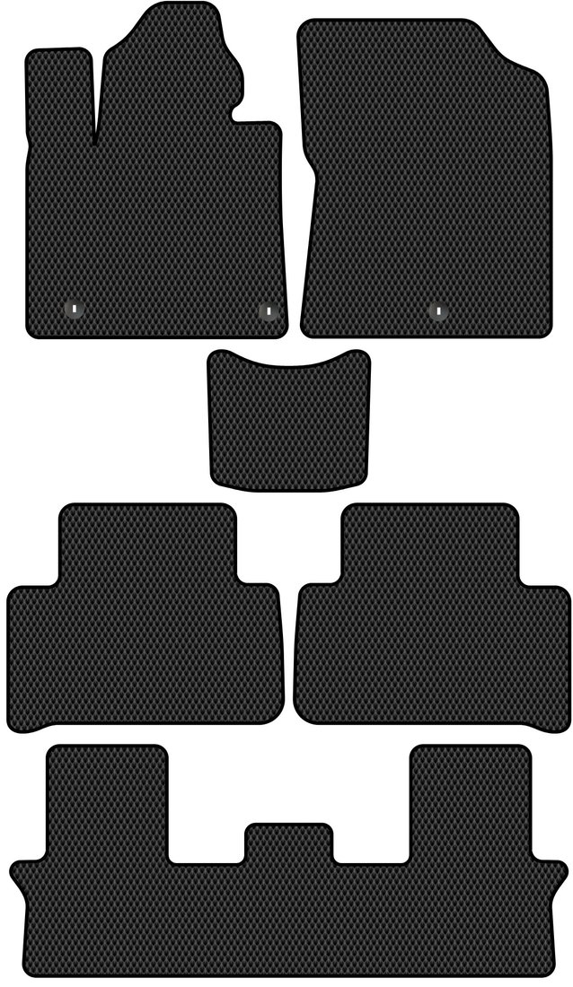 

Комплект ковриков для авто Alicosta Kia Sorento IV (suv 7 мест / MQ4) 2020 - Н.В. +3 ряд (черный, ромб)