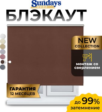 Рулонные шторы Sundays Home LM 168-09 130x170 (коричневый)