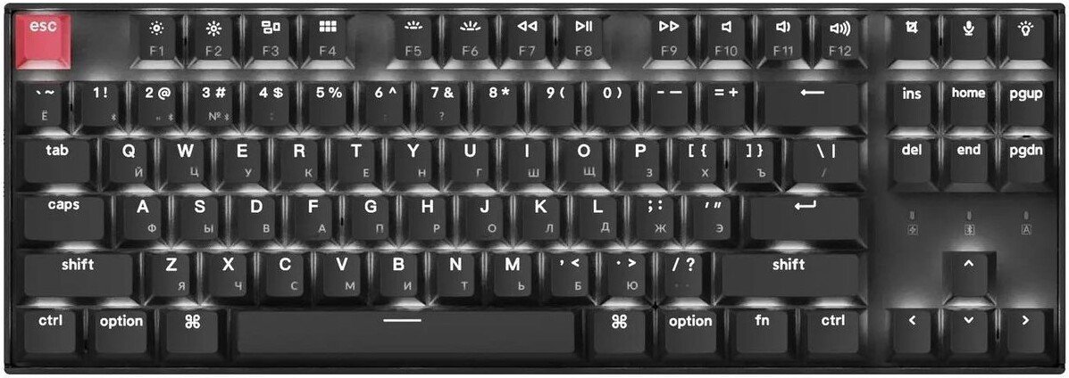 Клавиатура Keychron K8 V2 White LED K8X-A1Z-RU (Keychron Super Red)