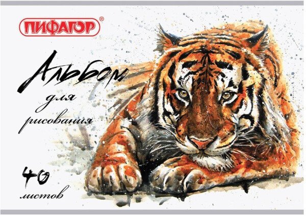 Альбом для рисования Пифагор Рисунок дикой природы 105086 (40 л)