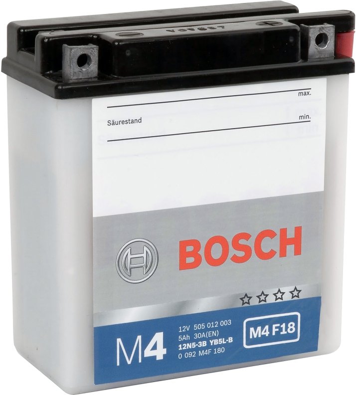 

Мотоциклетный аккумулятор Bosch M4 12N5-3B/YB5L-B 505 012 003 (5 А·ч)