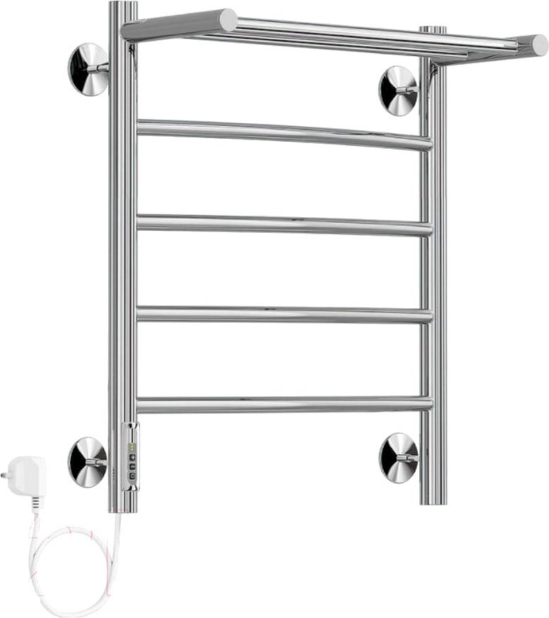 

Полотенцесушитель Granula Классик 4 перекладины 50x60 D32 с полкой (терморегулятор с таймером слева)