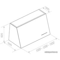 Кухонная вытяжка Pando P-2000/100 IX V.1050  ECO SEC 009738