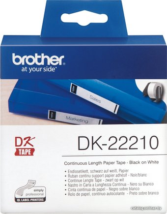 Самоклеящаяся термобумага Brother DK-22210 (29 мм, 30.48 м)