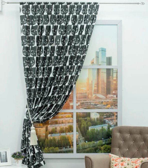 

Штора Amore Mio RR 13055-gray 2x2.7 м 19179 (серый)