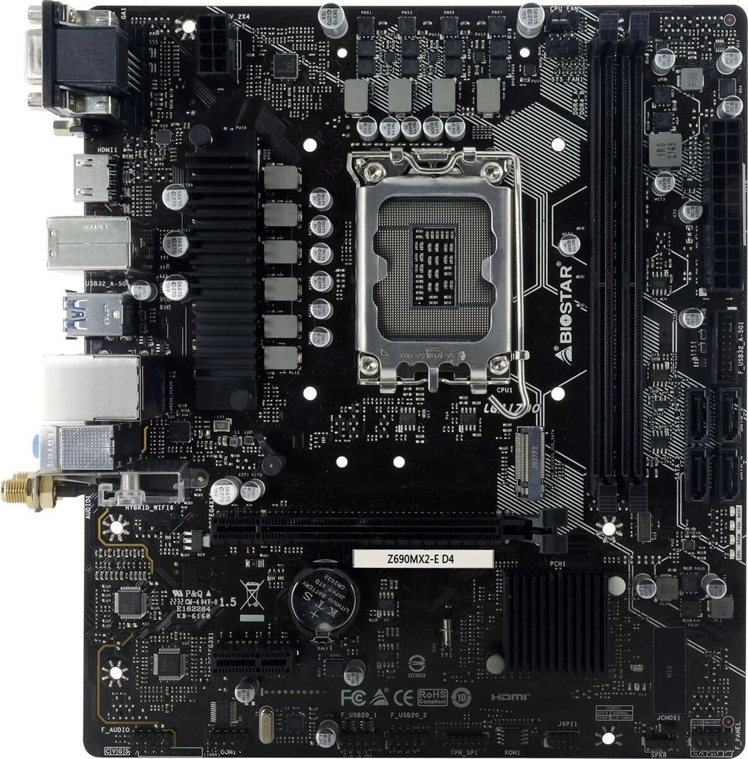Материнская плата BIOSTAR Z690MX2-E D4 Ver. 6.0