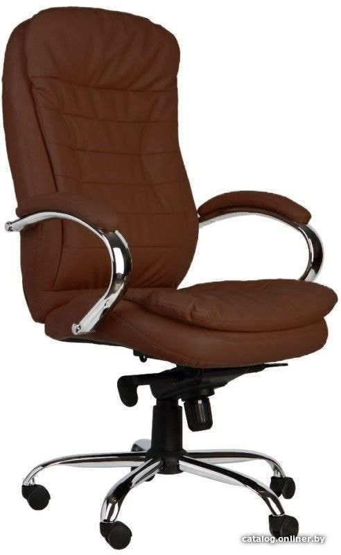 Офисное кресло Everprof Valencia (экокожа, пластиковые ролики, коричневый)