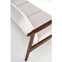 Диван Halmar Milano 3S tap. Castel 04 (светло-бежевый/орех)