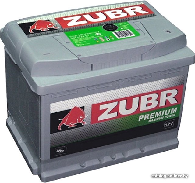 Автомобильный аккумулятор Zubr Premium (63 А/ч)
