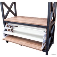 Вешалка для одежды Wooden Story Rosario (ЛДСП, темное дерево/черный)