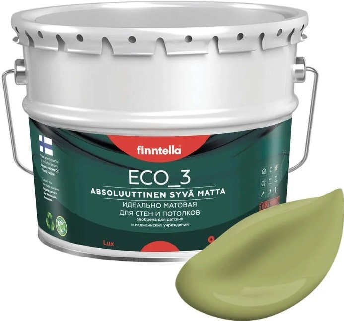 

Краска Finntella Eco 3 Wash and Clean Metsa F-08-1-9-LG84 9 л (зеленый)