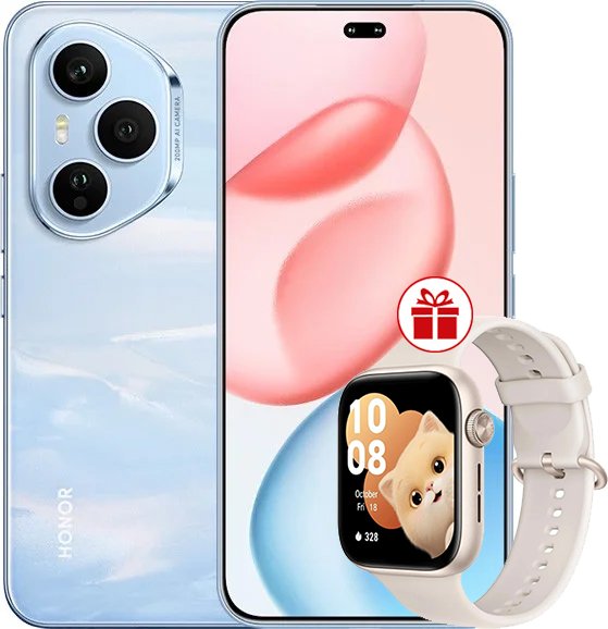 

Телефон HONOR 400 Pro 12GB/256GB международная версия (голубой) и умные часы HONOR Watch 5 по акции