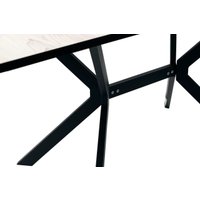 Кухонный стол ВВР Миллер (бискайская сосна/черный №3, пластик 120-160/80)