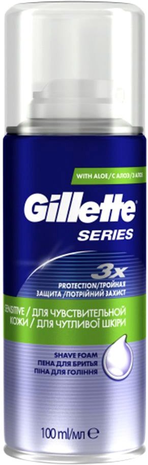 

Пена для бритья Gillette TGS Sensitive Skin для чувствительной кожи с алоэ (100 мл)