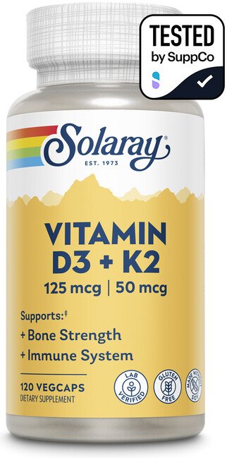 БАД Solaray Vitamin D3 + K2 (60 капсул)