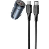 Автомобильное зарядное Borofone BZ32 USB Type-C (серый)