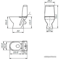 Унитаз напольный Cersanit Merlin 031 S-KO-MER031-3/6-DL-w