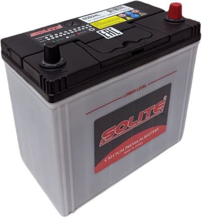 

Автомобильный аккумулятор Solite 65B24L (50 А·ч)