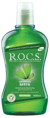 Ополаскиватель для полости рта R.O.C.S Двойная мята 400 мл