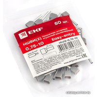 Наконечник-гильза для кабеля EKF PROxima Nhvi2-0.75-10 (50 шт)