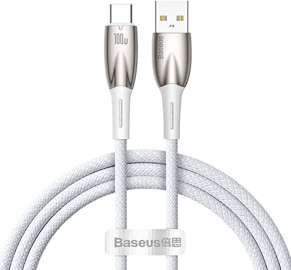 

Кабель Baseus Glimmer Series Fast Charging Data Cable USB Type-A - Type-C 100W CADH000402 (1 м, белый)