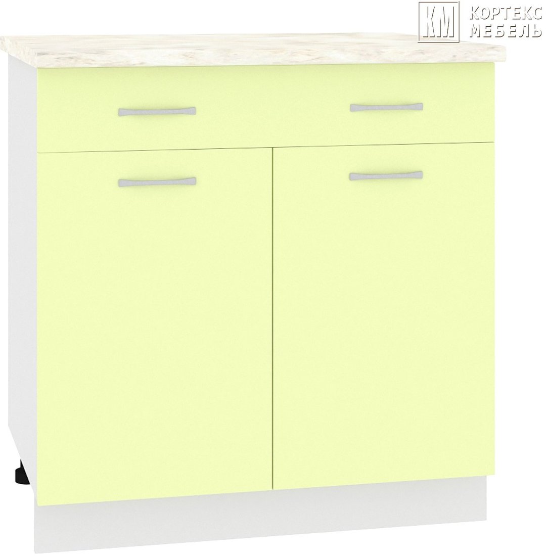 

Шкаф напольный Кортекс-мебель Корнелия Лира НШ80р1ш (салатовый/марсель)