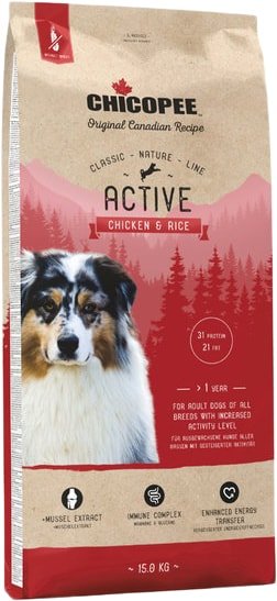 

Сухой корм для собак Chicopee CNL Adult Active Chicken & Rice 15 кг